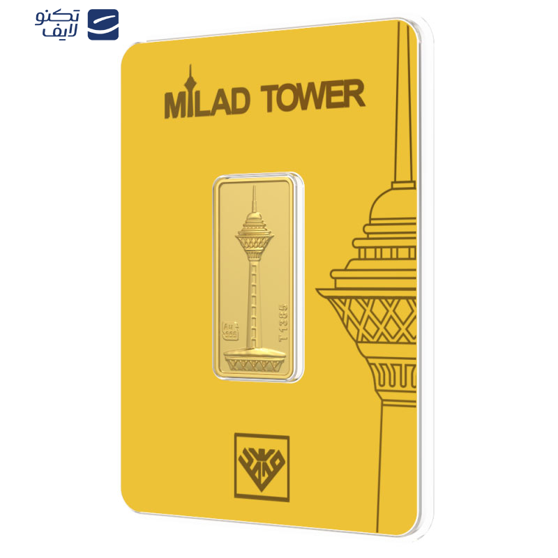 شمش طلا 24 عیار طلای محمد مدل برج میلاد کد SM5000 شمش طلا 24 عیار طلای محمد مدل برج میلاد کد SM5000
