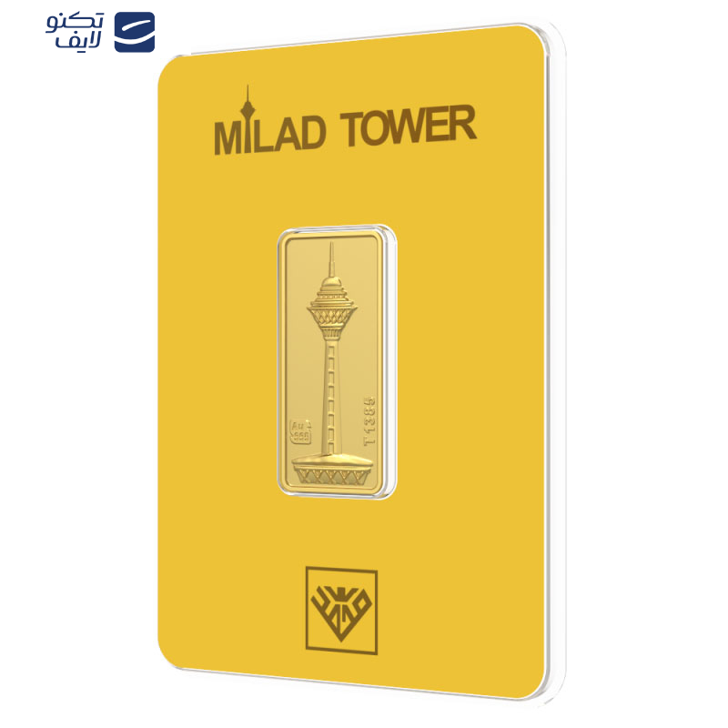 شمش طلا 24 عیار طلای محمد مدل برج میلاد کد SM1000 شمش طلا 24 عیار طلای محمد مدل برج میلاد کد SM1000