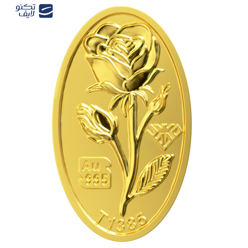 شمش طلا 24 عیار طلای محمد طرح گل رز کد 200 شمش طلا 24 عیار طلای محمد طرح گل رز کد 200