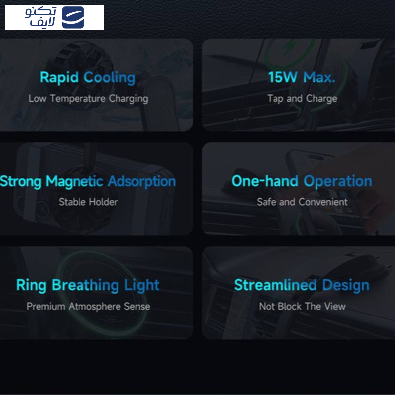 پایه نگهدارنده و شارژر بی سیم گوشی موبایل مک دودو مدل CH-5110 پایه نگهدارنده و شارژر بی سیم گوشی موبایل مک دودو مدل CH-5110