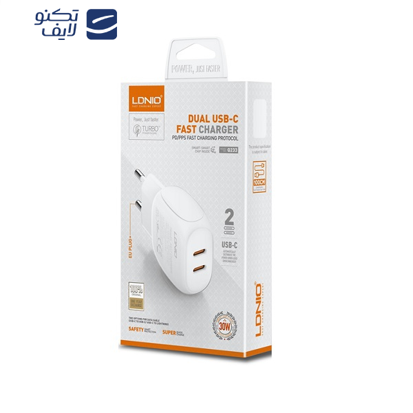 شارژر دیواری 30 وات الدینیو مدل Q233 شارژر دیواری 30 وات الدینیو مدل Q233