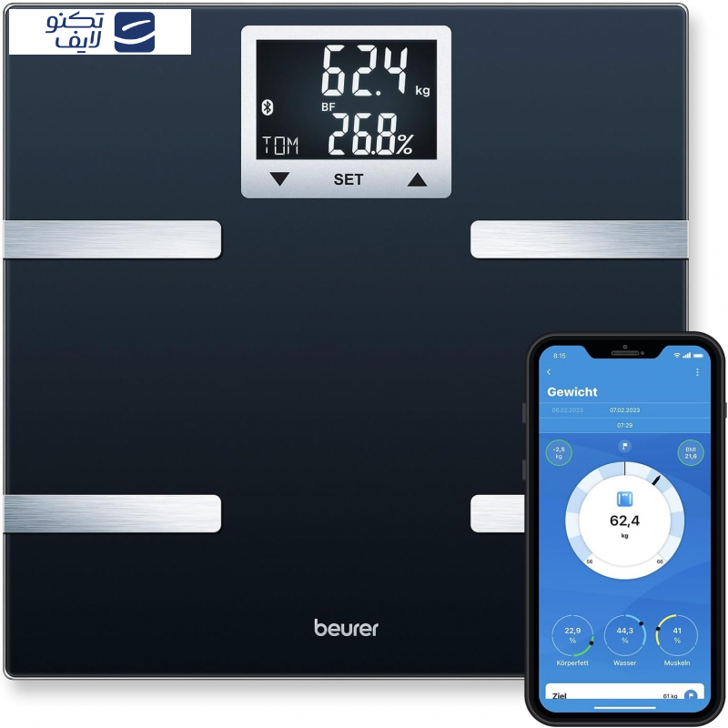 ترازو دیجیتال بیورر مدل bf720 ترازو دیجیتال بیورر مدل bf720