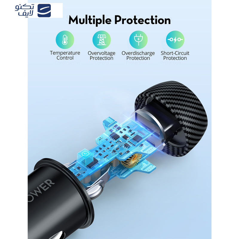 شارژر فندکی 20 وات راوپاور مدل RP-VC1016 شارژر فندکی 20 وات راوپاور مدل RP-VC1016