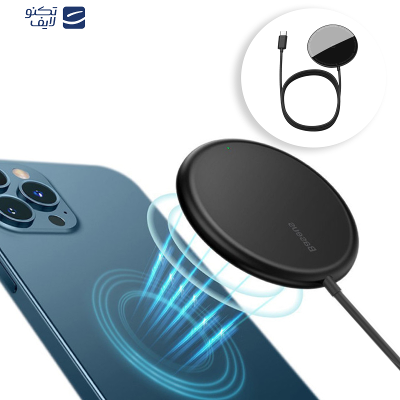 شارژر بی سیم باسئوس مدل Simple Mini Magnetic Wireless Charger WX01-JKF شارژر بی سیم باسئوس مدل Simple Mini Magnetic Wireless Charger WX01-JKF