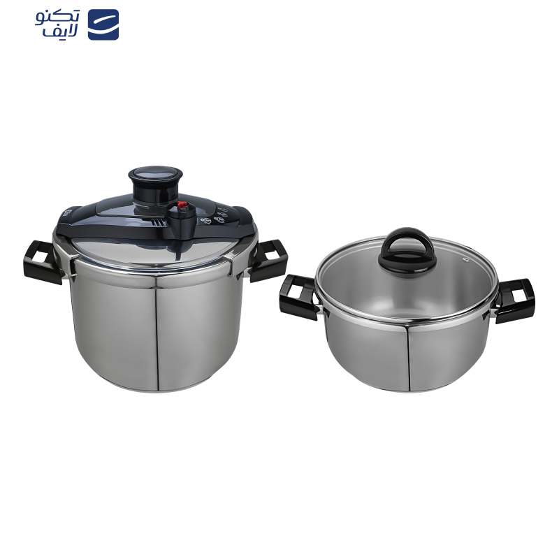 زودپز دوقلو سوپر کاسا مدل Belma گنجایش 6 و 4 لیتر زودپز دوقلو سوپر کاسا مدل Belma گنجایش 6 و 4 لیتر