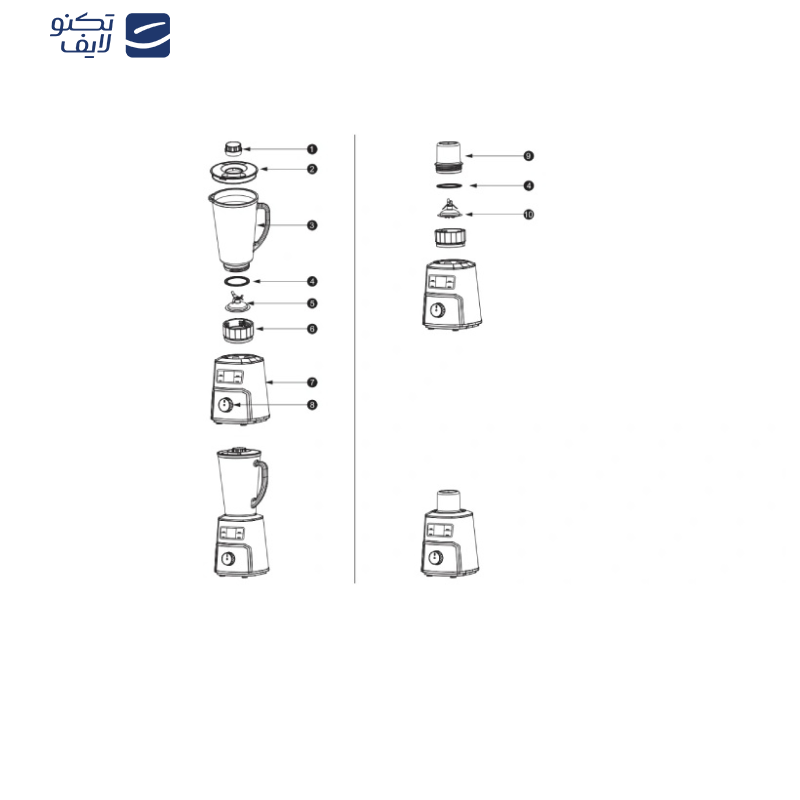 مخلوط کن و آسیاب کن سوپر کاسا مدل CA-301 مخلوط کن و آسیاب کن سوپر کاسا مدل CA-301