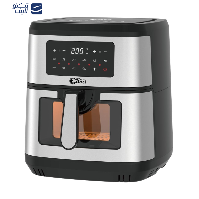 سرخ کن بدون روغن سوپر کاسا مدل دو المنته casa-8592 سرخ کن بدون روغن سوپر کاسا مدل دو المنته casa-8592