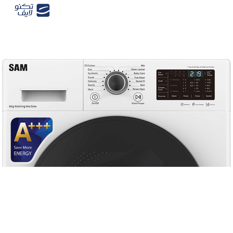 ماشین لباسشویی سام الکترونیک مدل BL-P1465W ظرفیت 9 کیلوگرم ماشین لباسشویی سام الکترونیک مدل BL-P1465W ظرفیت 9 کیلوگرم