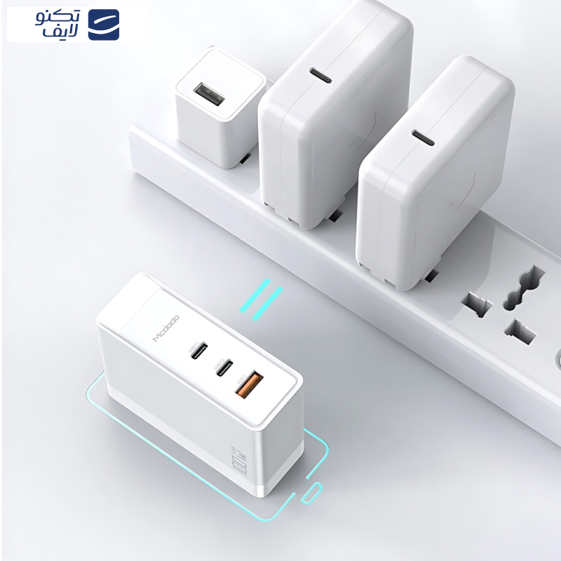 شارژر دیواری 100 وات مک دودو مدل CH-8105 Pro به همراه کابل تبدیل USB-C شارژر دیواری 100 وات مک دودو مدل CH-8105 Pro به همراه کابل تبدیل USB-C