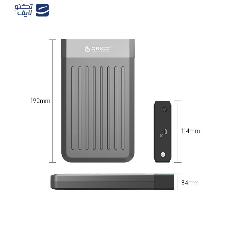 قاب هارد اکسترنال 3.5 اینچی اوریکو Type-C مدل M35C3 قاب هارد اکسترنال 3.5 اینچی اوریکو Type-C مدل M35C3