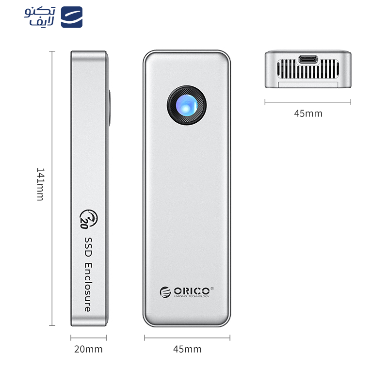 باکس M.2 NVMe SSD اوریکو مدل OUM2-G20 باکس M.2 NVMe SSD اوریکو مدل OUM2-G20