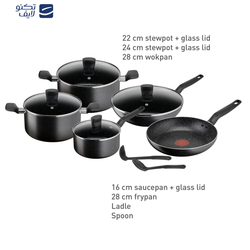 سرویس پخت و پز 11 پارچه تفال مدل دارک استون
