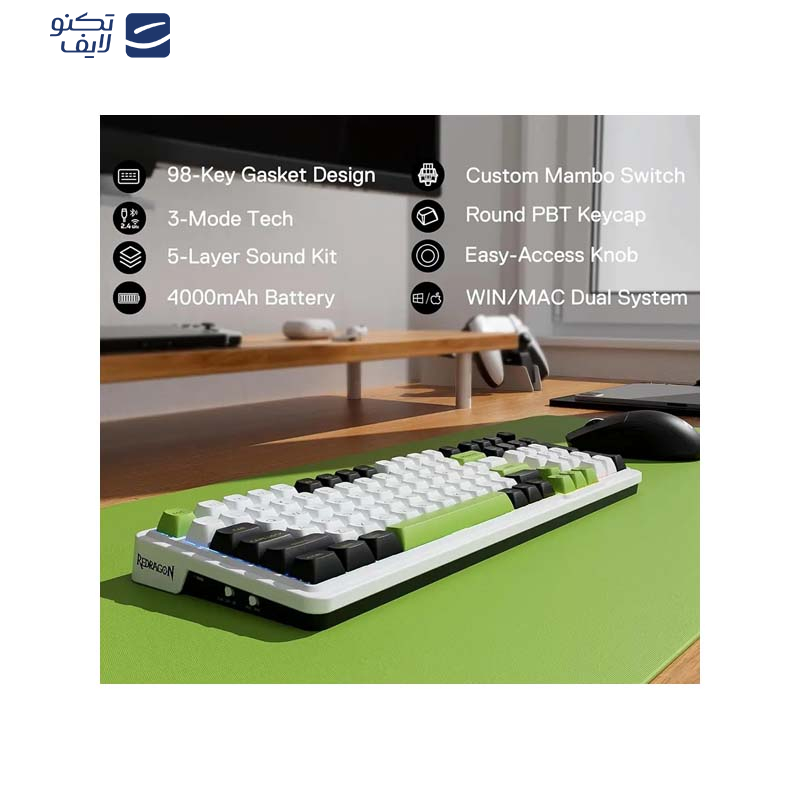 کیبورد گیمینگ ردراگون مدل EISA K686 WBG PRO کیبورد گیمینگ ردراگون مدل EISA K686 WBG PRO