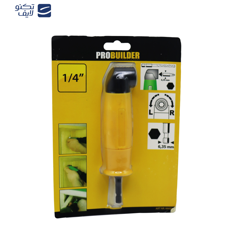 رابط چپقی 90 درجه دریل و پیچ گوشتی پروبویلدر کد YP-1/4-15CM