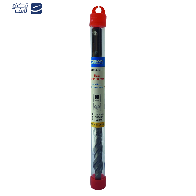 مته چهارشیار توسن مدل T18-160-12C4 سایز 12 میلیمتر مته چهارشیار توسن مدل T18-160-12C4 سایز 12 میلیمتر