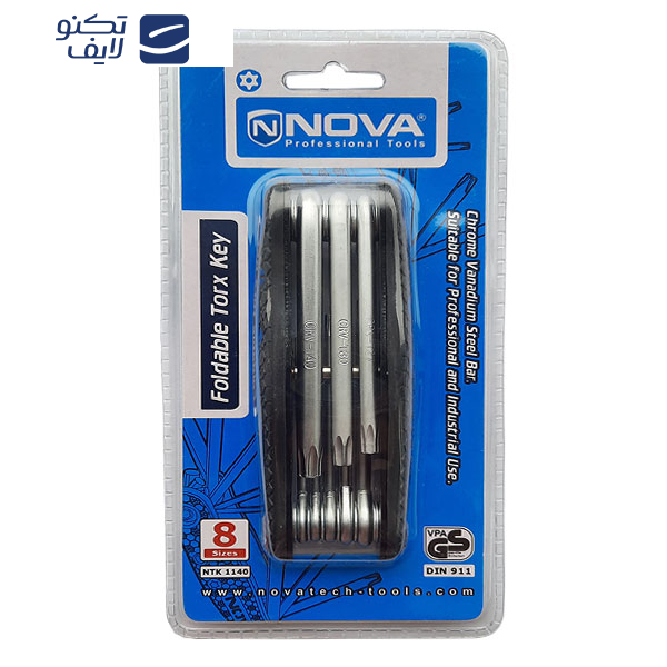 مجموعه 8 عددی آچار آلن ستاره ایی مدل NTK-1140 سایز T9 تا T40 مجموعه 8 عددی آچار آلن ستاره ایی مدل NTK-1140 سایز T9 تا T40