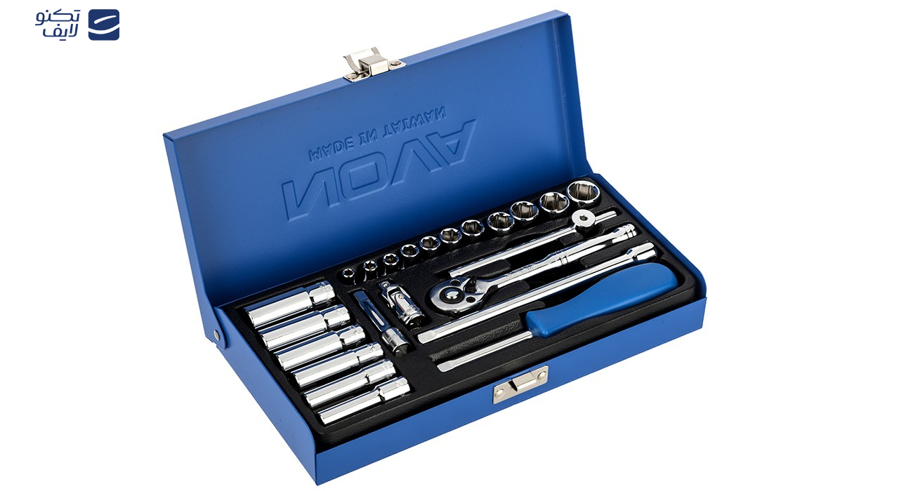 مجموعه 23 عددی سری و آچار بکس نووا مدل NTS 7302