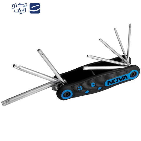 مجموعه 8 عددی آچار ستاره ای تاشو نووا مدل NTK 1140 مجموعه 8 عددی آچار ستاره ای تاشو نووا مدل NTK 1140