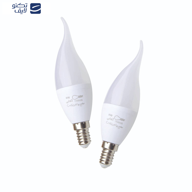 لامپ 8 وات زانیس مدل شمعی اشکی پایه E14 لامپ 8 وات زانیس مدل شمعی اشکی پایه E14