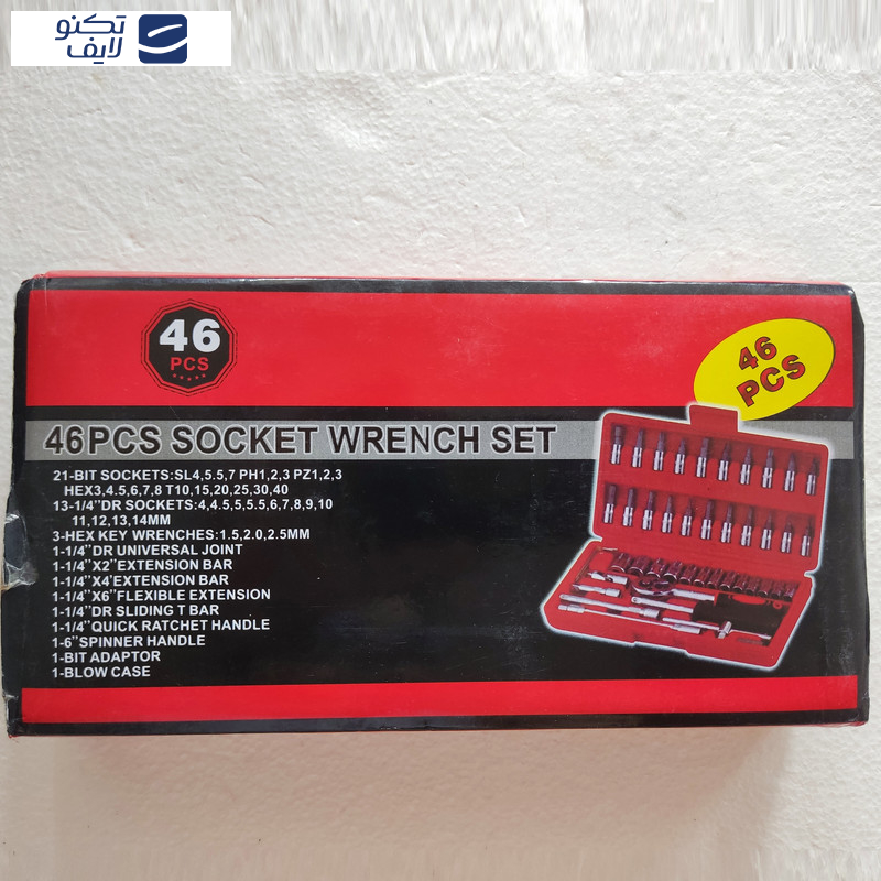 آچار بکس مدل 46-PCS مجموعه 46 عددی  آچار بکس مدل 46-PCS مجموعه 46 عددی