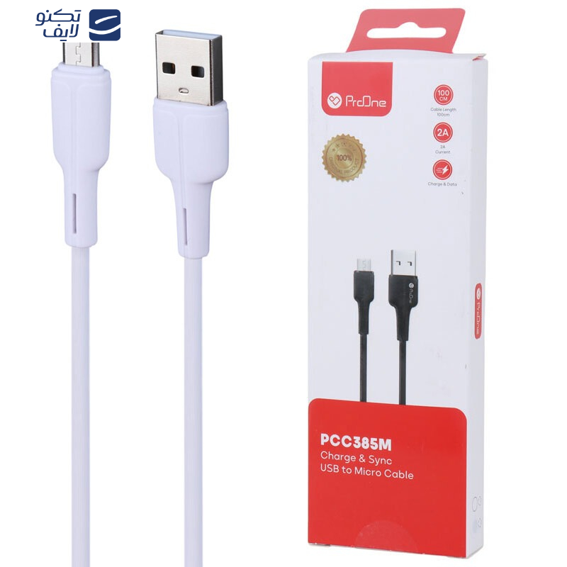 کابل شارژ USB به MicroUSB پرووان مدل PCC385-M طول 1 متر کابل شارژ USB به MicroUSB پرووان مدل PCC385-M طول 1 متر