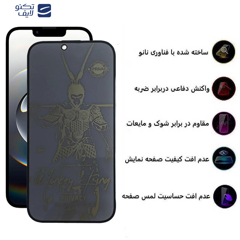 محافظ صفحه نمایش حریم شخصی اپیکوی مدل wukong privacy مناسب برای گوشی موبایل اپل iPhone 16e/13/13 Pro/14 محافظ صفحه نمایش حریم شخصی اپیکوی مدل wukong privacy مناسب برای گوشی موبایل اپل iPhone 16e/13/13 Pro/14