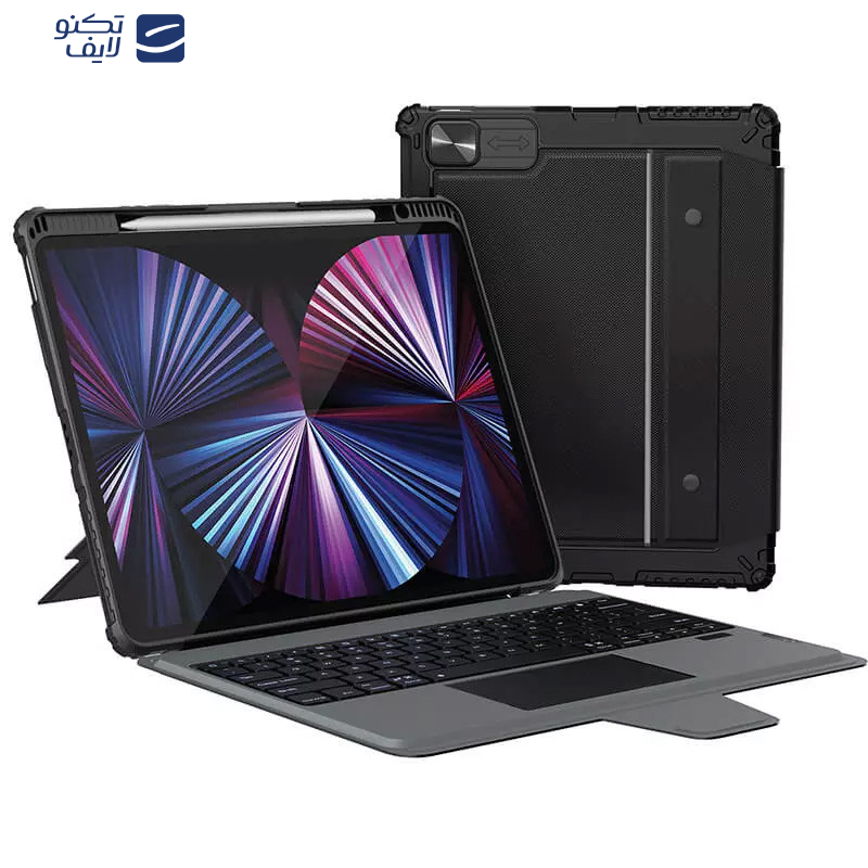 کیف کلاسوری کیبورد دار نیلکین مدل Bumper Combo Backlit Keyboard مناسب برای تبلت اپل (2022 / 2021 / 2020) iPad Air13 (2025) / iPad Air13 (2024) /iPad 12.9 کیف کلاسوری کیبورد دار نیلکین مدل Bumper Combo Backlit Keyboard مناسب برای تبلت اپل (2022 / 2021 / 2020) iPad Air13 (2025) / iPad Air13 (2024) /iPad 12.9
