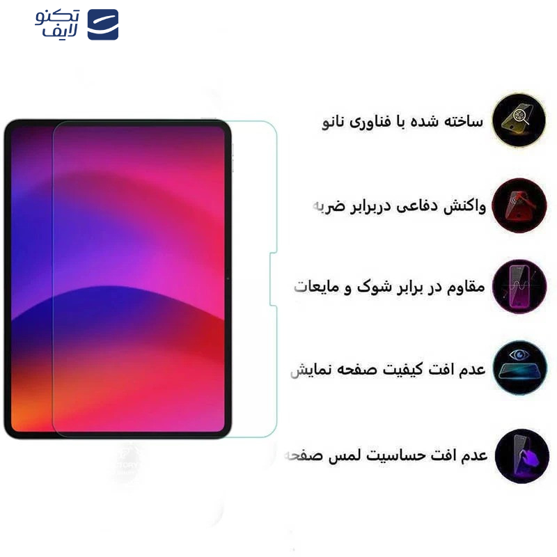 محافظ صفحه نمایش بوف مدل 5D مناسب برای تبلت اپل iPad Air 13 2025 / iPad Air 13 2024 / iPad Pro 13 2024  محافظ صفحه نمایش بوف مدل 5D مناسب برای تبلت اپل iPad Air 13 2025 / iPad Air 13 2024 / iPad Pro 13 2024