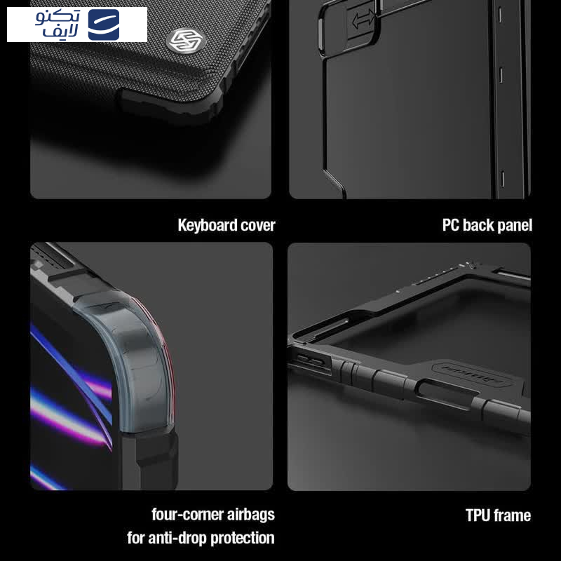 کیف کلاسوری کیبورد دار نیلکین مدل Bumper Go Keyboard مناسب برای تبلت اپل (2022 / 2021 / 2020) iPad Air13(2025) / iPad Air13(2024) /iPad 12.9 کیف کلاسوری کیبورد دار نیلکین مدل Bumper Go Keyboard مناسب برای تبلت اپل (2022 / 2021 / 2020) iPad Air13(2025) / iPad Air13(2024) /iPad 12.9