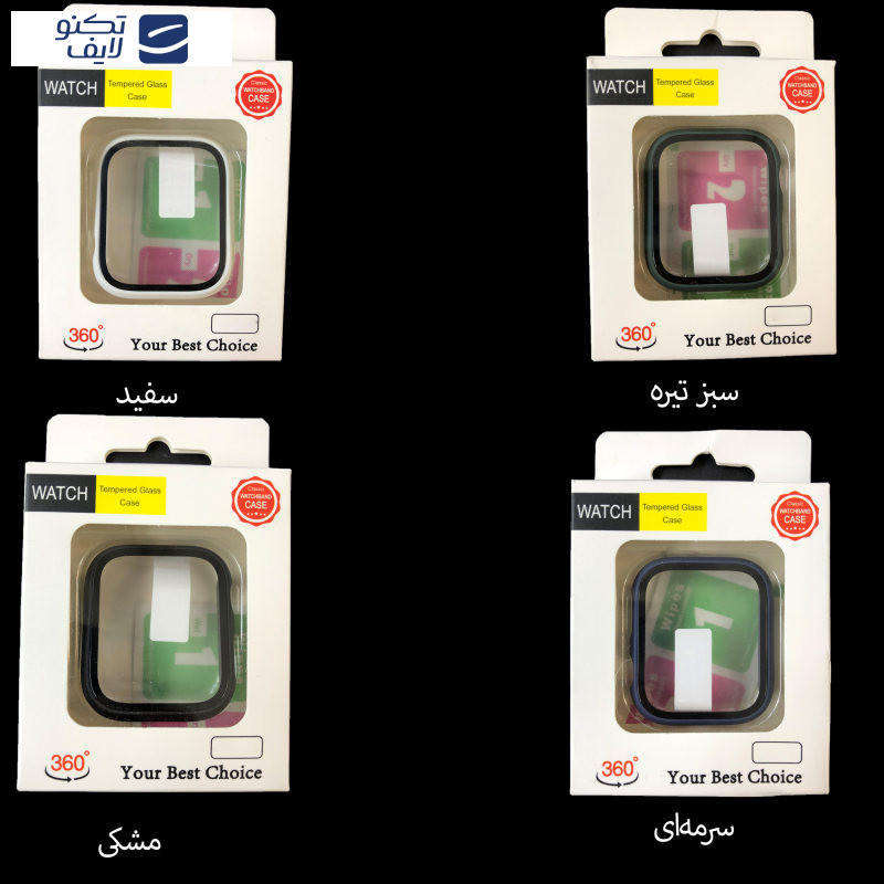 کاور مدل TGC-40MM مناسب برای اپل واچ سری 4/5/6/SE سایز 40 میلی متری به همراه محافظ صفحه نمایش کاور مدل TGC-40MM مناسب برای اپل واچ سری 4/5/6/SE سایز 40 میلی متری به همراه محافظ صفحه نمایش