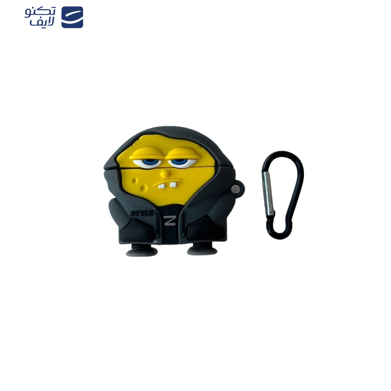 کاور مدل فانتزی طرح باب اسفنجی مناسب برای کیس اپل AirPods 4 به همراه آویز کاور مدل فانتزی طرح باب اسفنجی مناسب برای کیس اپل AirPods 4 به همراه آویز