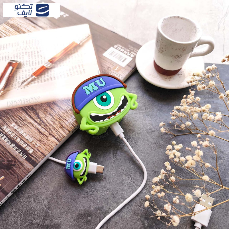محافظ کابل طرح هیولا مدل Mike Wazowski به همراه محافظ شارژر دیواری مجموعه 4 عددی محافظ کابل طرح هیولا مدل Mike Wazowski به همراه محافظ شارژر دیواری مجموعه 4 عددی