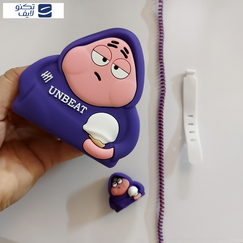 محافظ کابل طرح فانتزی مدل پاتریک کد 22 به همراه محافظ شارژر دیواری مجموعه 4 عددی