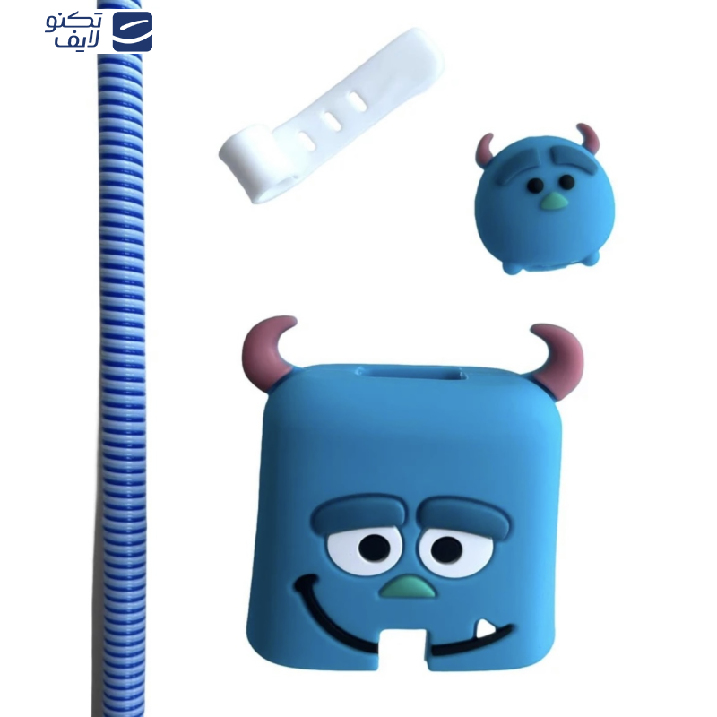 محافظ کابل طرح سالیوان به همراه محافظ شارژر دیواری مجموعه 4 عددی محافظ کابل طرح سالیوان به همراه محافظ شارژر دیواری مجموعه 4 عددی