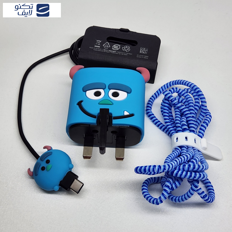 محافظ کابل مدل فانتزی طرح سالیوان به همراه محافظ شارژ دیواری مجموعه 4 عددی محافظ کابل مدل فانتزی طرح سالیوان به همراه محافظ شارژ دیواری مجموعه 4 عددی