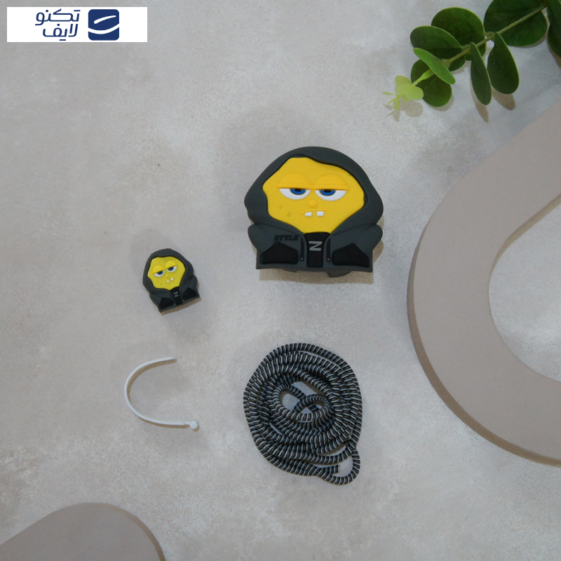 محافظ کابل وال کیس طرح باب اسفنجی به همراه محافظ شارژر دیواری مجموعه 4 عددی محافظ کابل وال کیس طرح باب اسفنجی به همراه محافظ شارژر دیواری مجموعه 4 عددی