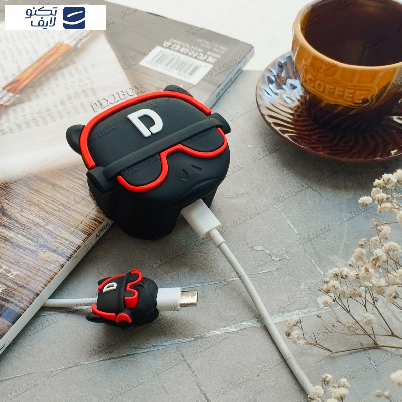 محافظ کابل پیکسی طرح سگ مدل Bulldog-B به همراه محافظ شارژر دیواری مجموعه 4 عددی محافظ کابل پیکسی طرح سگ مدل Bulldog-B به همراه محافظ شارژر دیواری مجموعه 4 عددی