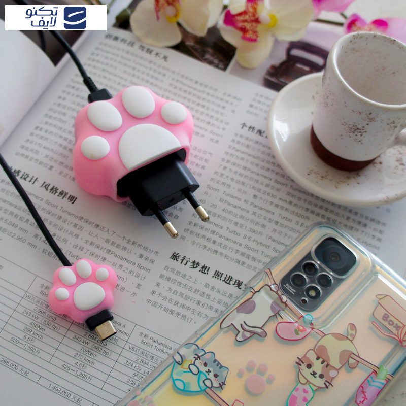 محافظ کابل طرح فانتزی پنجه مدل CatPaw-Cover به همراه محافظ شارژر دیواری مجموعه 4 عددی محافظ کابل طرح فانتزی پنجه مدل CatPaw-Cover به همراه محافظ شارژر دیواری مجموعه 4 عددی