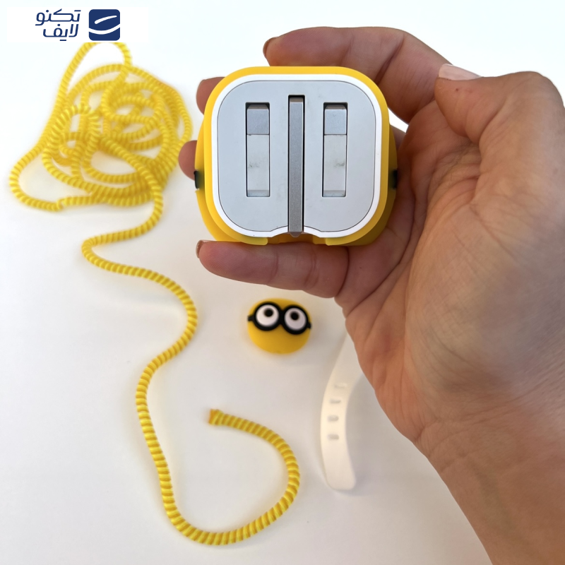 کاور مدل محافظ کابل و شارژر طرح مینیون مجموعه ۴ عددی مناسب برای شارژر 20W اپل کاور مدل محافظ کابل و شارژر طرح مینیون مجموعه ۴ عددی مناسب برای شارژر 20W اپل