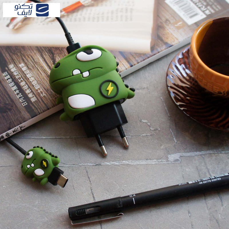 محافظ کابل مدل Cute Dragon-Cover به همراه محافظ شارژر دیواری مجموعه 4 عددی محافظ کابل مدل Cute Dragon-Cover به همراه محافظ شارژر دیواری مجموعه 4 عددی