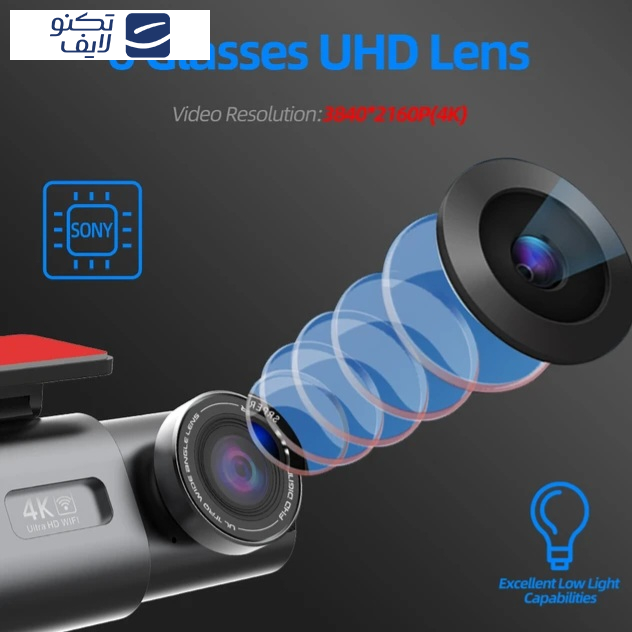 دوربین فیلمبرداری ثبت وقایع خودرو مدل Ultra-4k-wifi دوربین فیلمبرداری ثبت وقایع خودرو مدل Ultra-4k-wifi