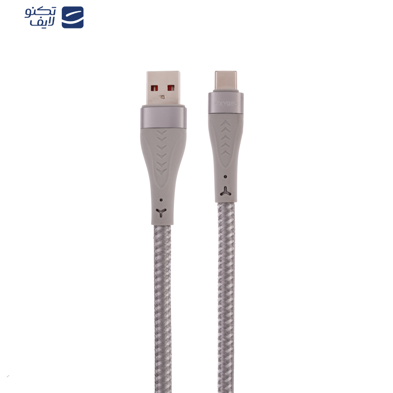 کابل تبدیل USB-A به USB-C اکسیژن مدل LX-3 طول 1 متر کابل تبدیل USB-A به USB-C اکسیژن مدل LX-3 طول 1 متر
