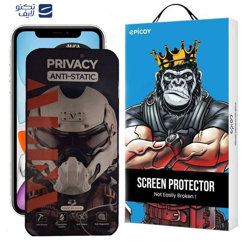 محافظ صفحه نمایش حریم شخصی اپیکوی مدل Alpha مناسب برای گوشی موبایل اپل  iPhone 11 / XR محافظ صفحه نمایش حریم شخصی اپیکوی مدل Alpha مناسب برای گوشی موبایل اپل  iPhone 11 / XR
