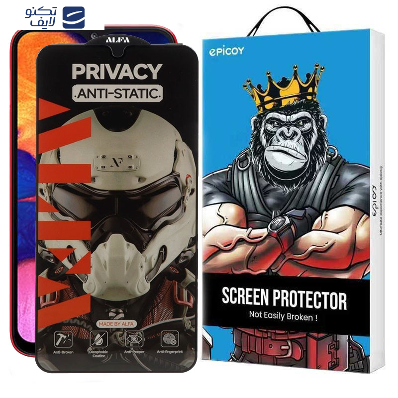 محافظ صفحه نمایش حریم شخصی اپیکوی مدل Alpha مناسب برای گوشی موبایل سامسونگ Galaxy A10 محافظ صفحه نمایش حریم شخصی اپیکوی مدل Alpha مناسب برای گوشی موبایل سامسونگ Galaxy A10