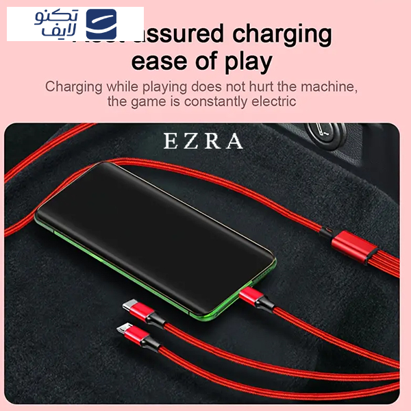 کابل تبدیل USB به microUSB / USB-C / لایتنینگ آزرا مدل DC352 طول 1.2 متر کابل تبدیل USB به microUSB / USB-C / لایتنینگ آزرا مدل DC352 طول 1.2 متر