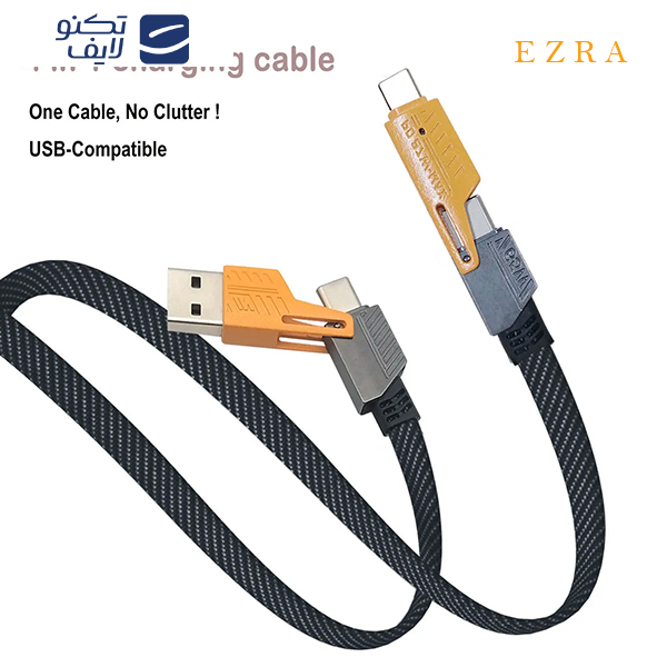 کابل تبدیل USB/ USB-C به لایتنینگ/USB-C  آزرا مدل PD 27 W-MAX طول 1 متر