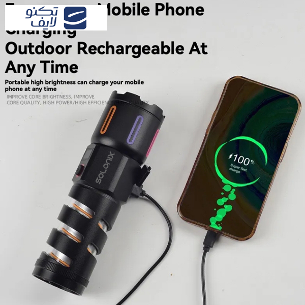 چراغ قوه سولونیکس مدل PL-538 طرح 3 کاره چراغ قوه سولونیکس مدل PL-538 طرح 3 کاره