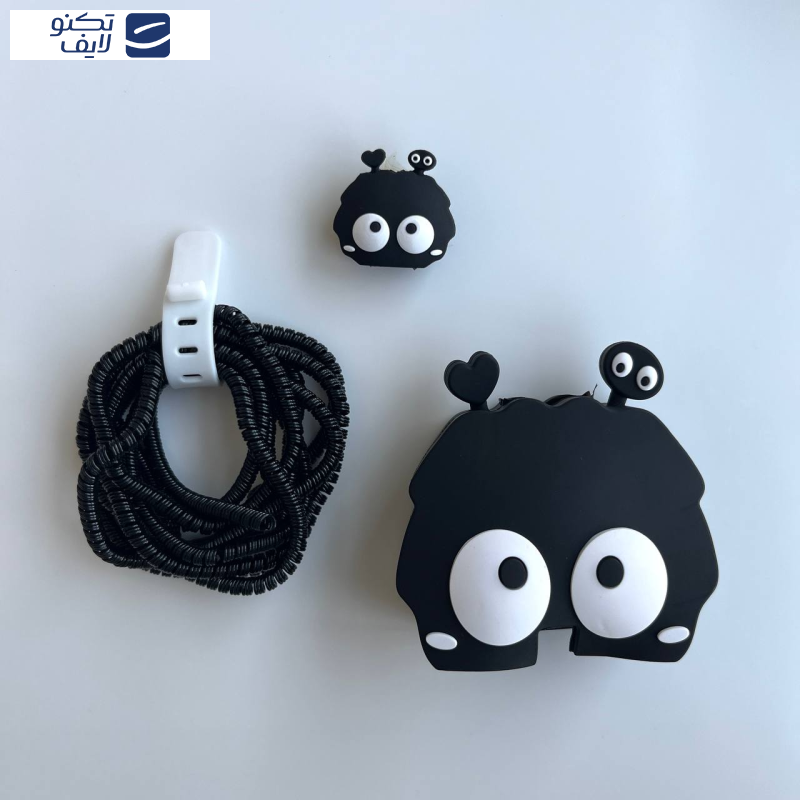 محافظ کابل طرح فانتزی مدل هپل به همراه محافظ شارژر دیواری مجموعه 4 عددی محافظ کابل طرح فانتزی مدل هپل به همراه محافظ شارژر دیواری مجموعه 4 عددی
