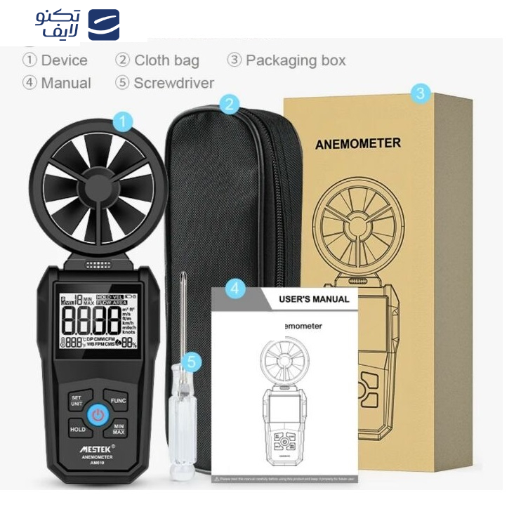سرعت سنج باد مستک مدل AM610 سرعت سنج باد مستک مدل AM610