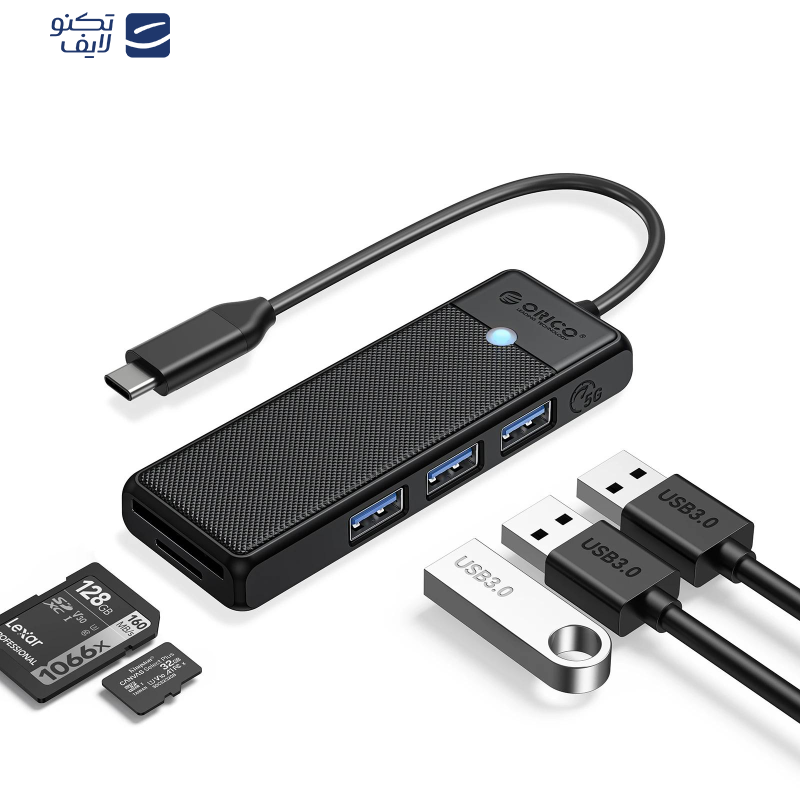 هاب 3 پورت USB-C اوریکو مدل PAPW3AT-C3-015 هاب 3 پورت USB-C اوریکو مدل PAPW3AT-C3-015